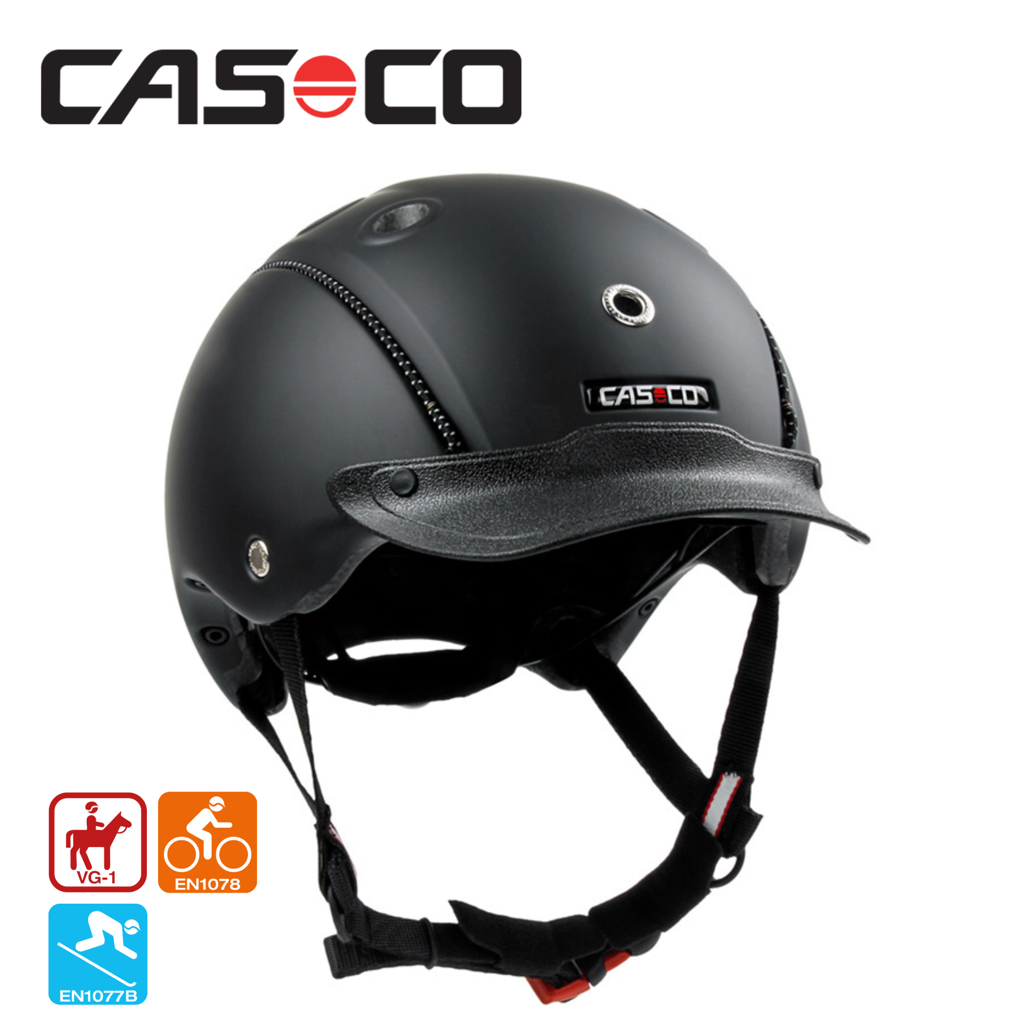 Casco Choice 2 Turnier Reithelm Schwarz Matt Gr. S (52-56cm)