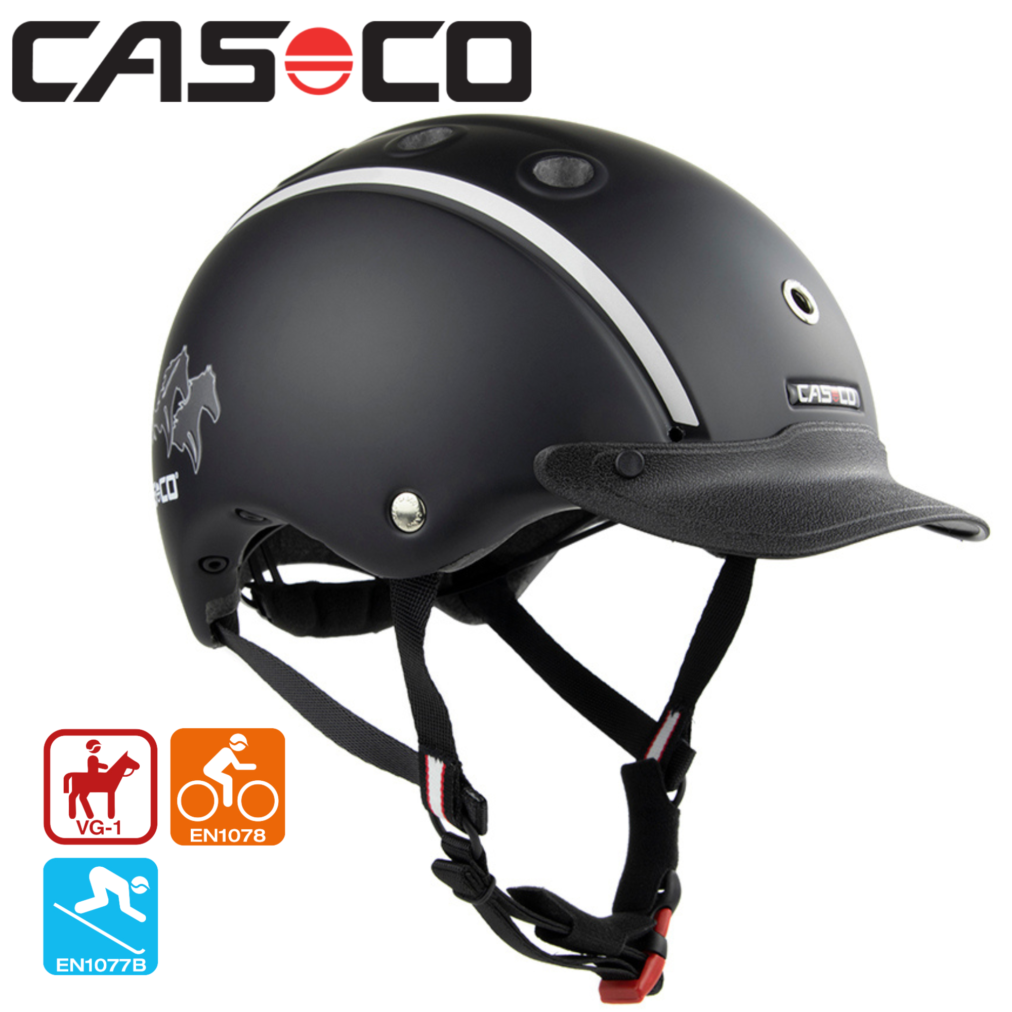 Casco Choice 2 Reithelm Schwarz Matt Gr. S (52-56cm)