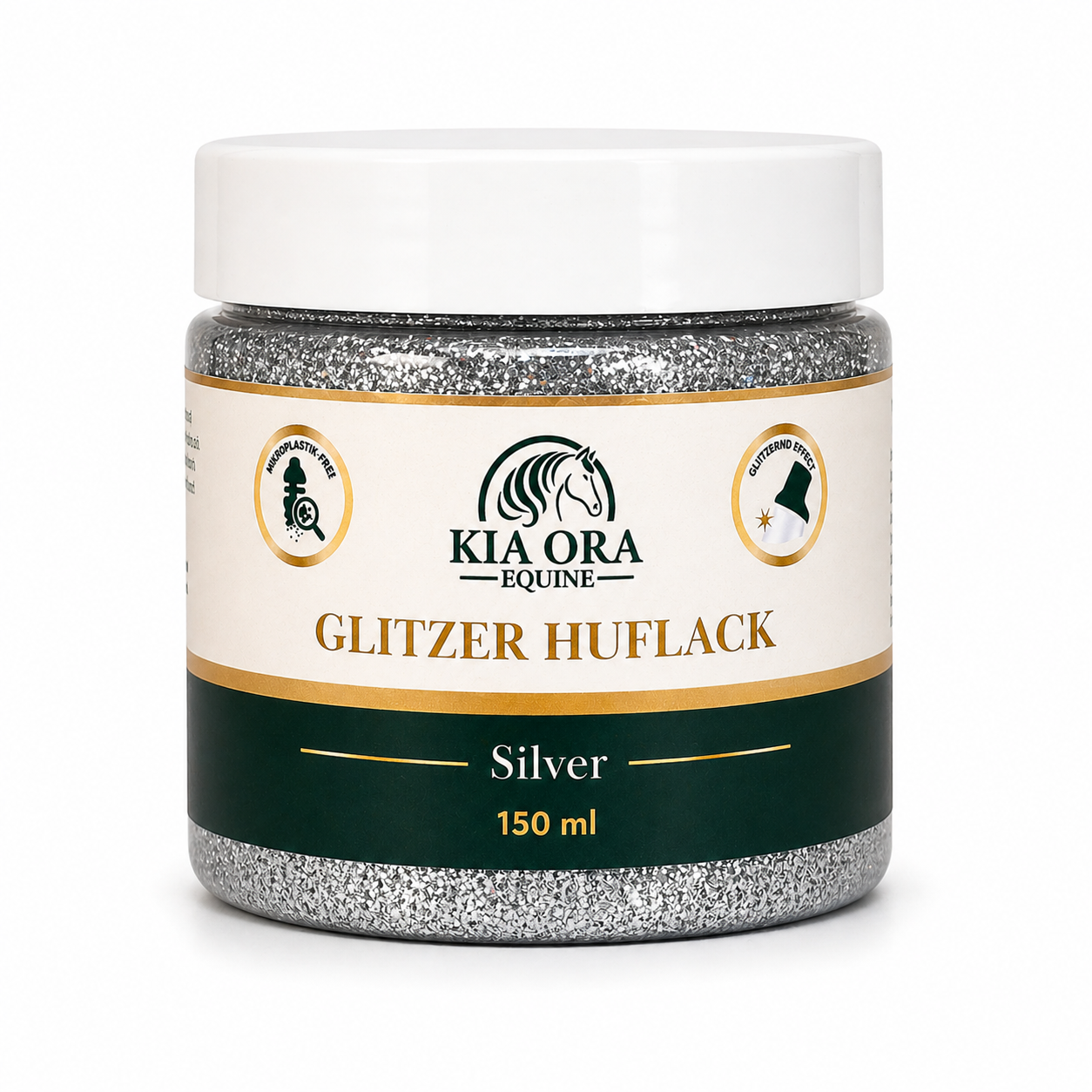 Glitzer Huflack Silber 150 ml