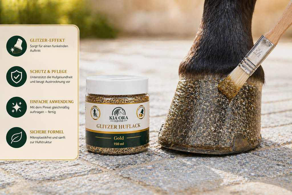 Glitzer Huflack Gold 150 ml