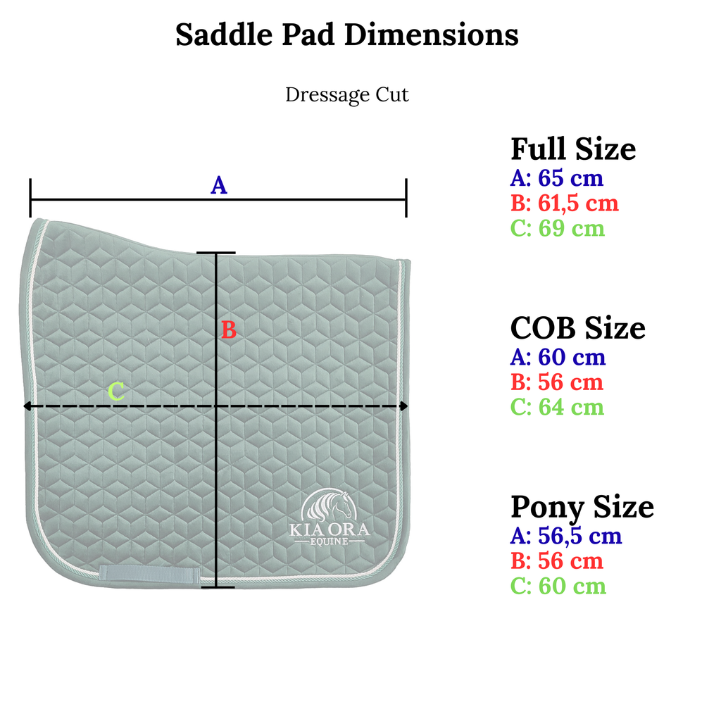 Kia Ora Equine Samt Dressur Schabracke