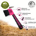 Kia Ora Equine - Kia Ora Equine Hufkratzer & Bürste Pferd & Pony Pflege Pink - Pink schwarzer Hufkratzer und Bürste aus Edelstahl und Gummi für Hufpflege Pferd, Pferdezubehör und Putzzeug Pferd.