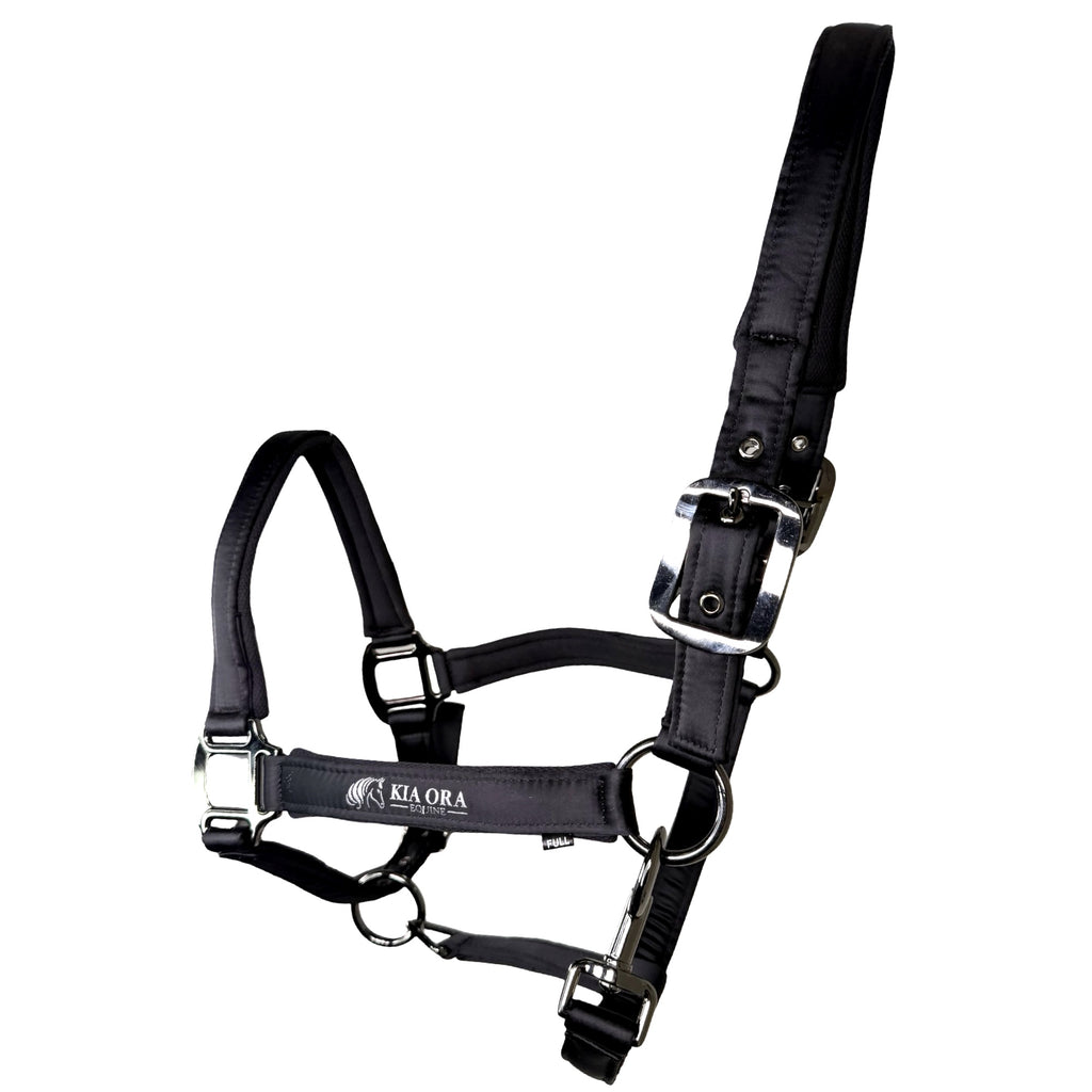 Satin Premium Halfter Pferd Schwarz