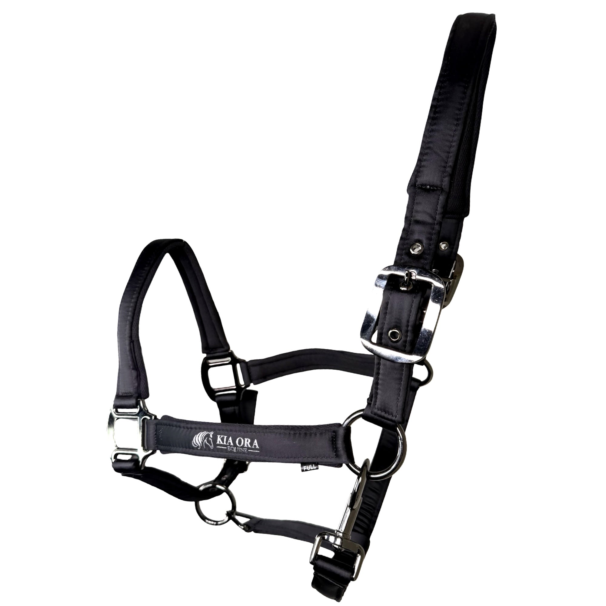 Satin Premium Halfter Pferd Schwarz