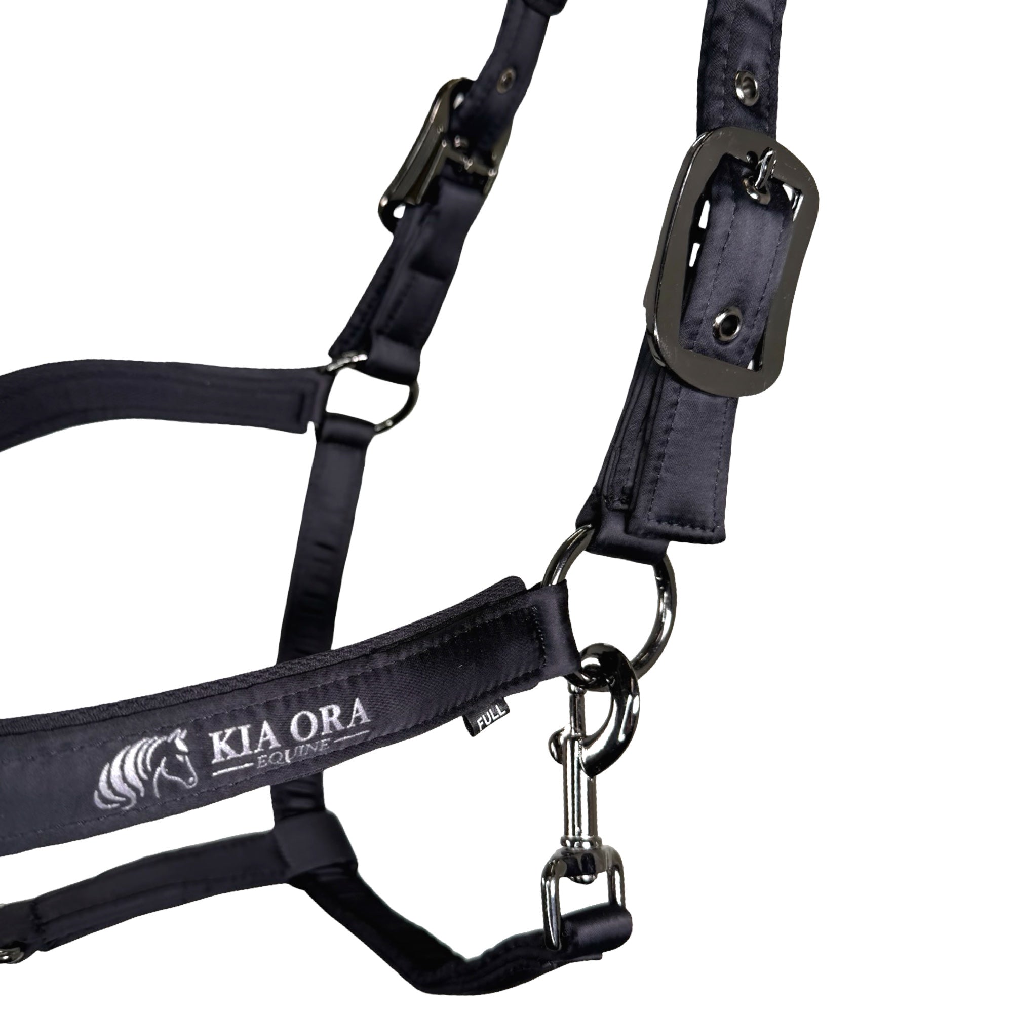 Satin Premium Halfter Pferd Schwarz