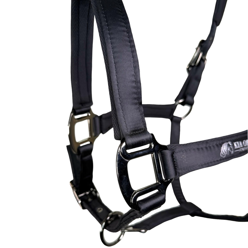 Satin Premium Halfter Pferd Schwarz
