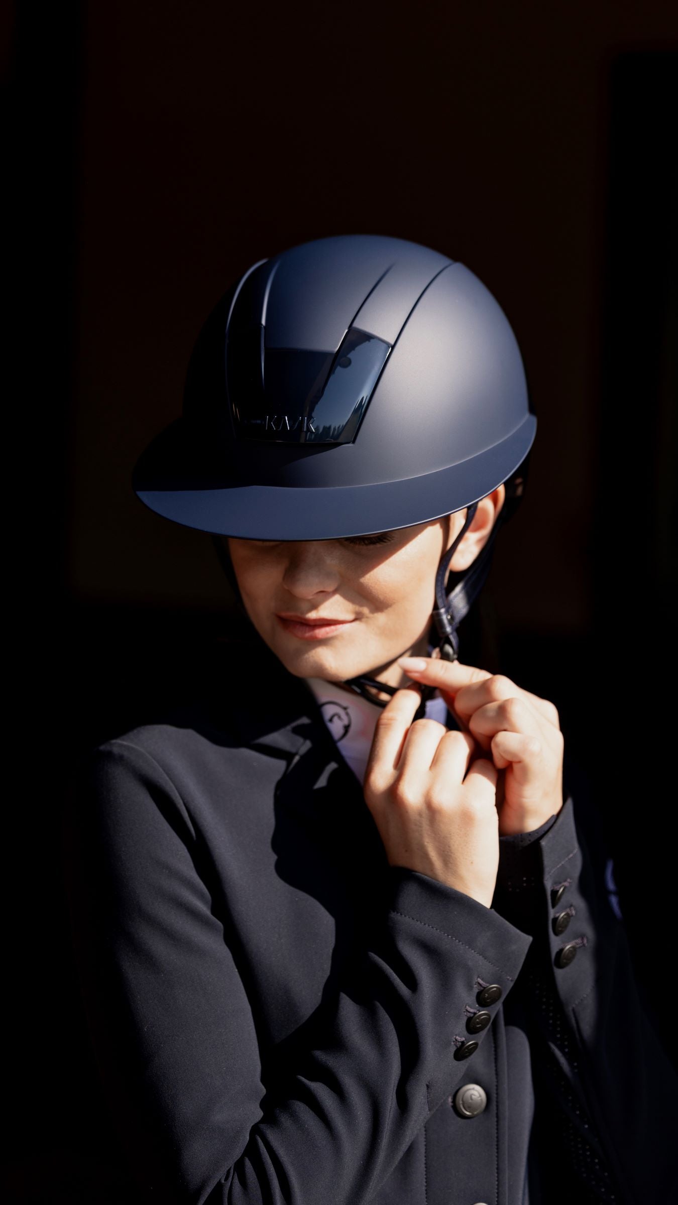 Kask Kooki Lady Reithelm Navy Matt Gr. 58